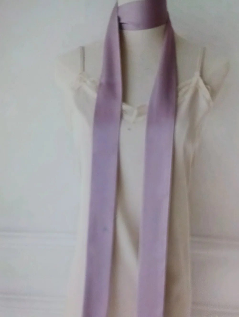 Lavender Satin Long Scarf / Neck Tie